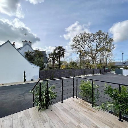 Superbe Villa Tout Confort Avec Piscine Chauffee Er Couverte Et Spa A 2 Pas De La Plage Fouesnant Luaran gambar