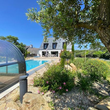 Superbe Villa Tout Confort Avec Piscine Chauffee Er Couverte Et Spa A 2 Pas De La Plage Fouesnant Luaran gambar